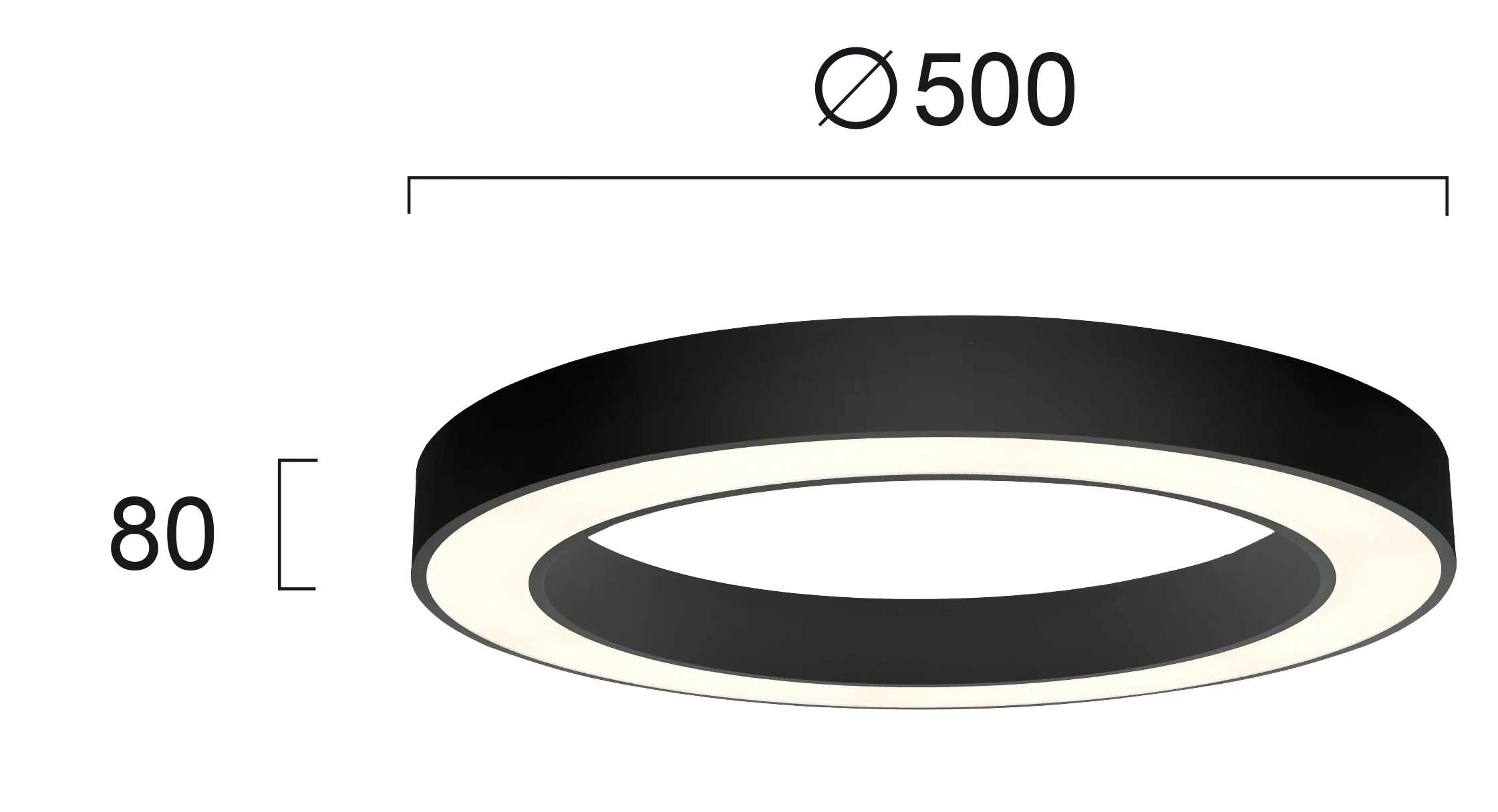Product image 2 of Plafondlamp Zwart Apollo - zand zwart - led 