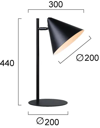 Product image 2 of Tafellamp Senik - zwart