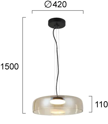 Product image 3 of Pendant Light  Amber Simple