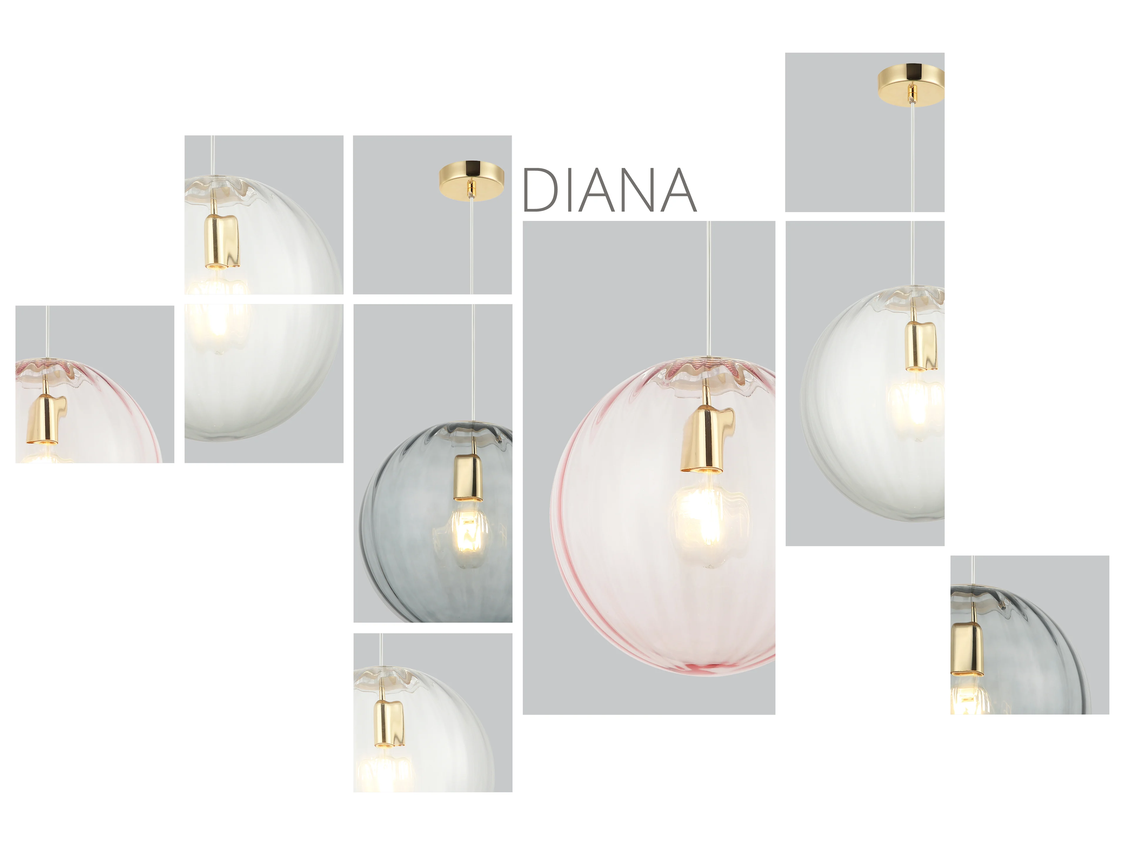 Product image 3 of Hanglamp Clear Diana - helder - goud