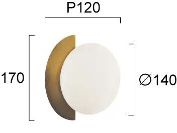 Product image 2 of Wandlamp goud Darcy - wit goud - g9
