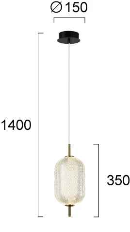 Product image 2 of Hanglamp Pellucid - helder - brons - led 