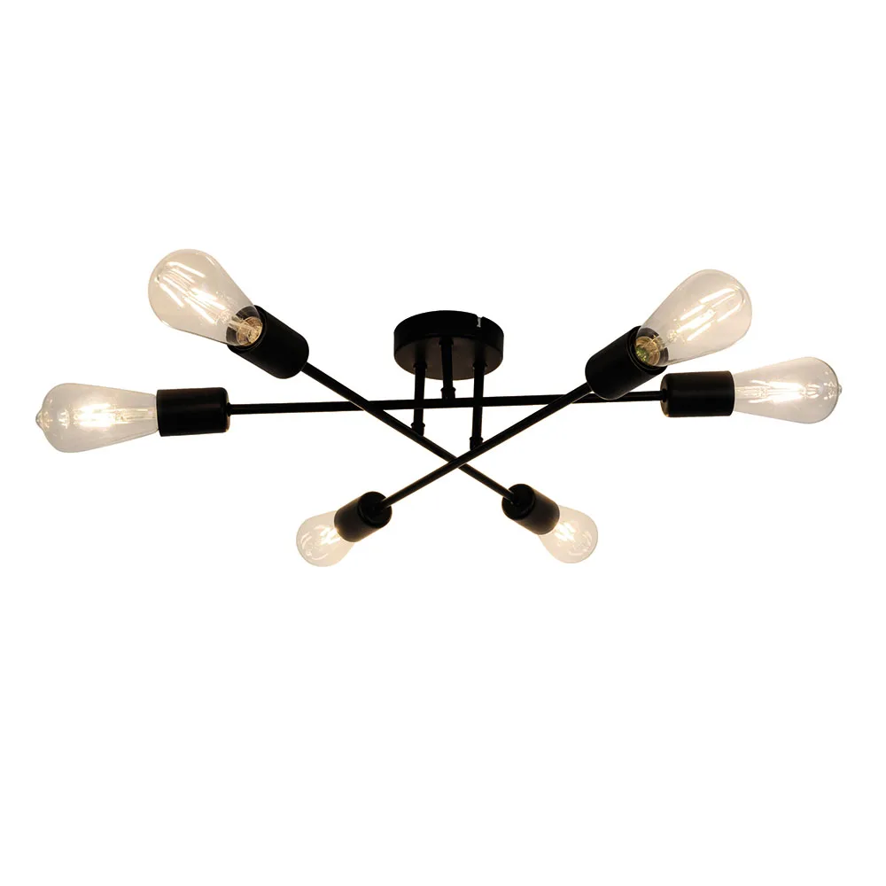 Product image 1 of Plafondlamp Freestyle - Zwart - Zes lampen