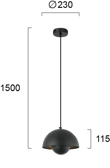 Product image 2 of Hanglamp Tulip - mat zwart