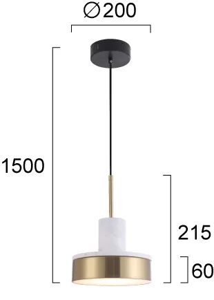 Product image 2 of Suspended Light  White Lithos