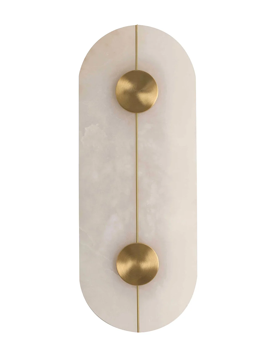 Wandlamp marmer goud - Ovaal Lusso