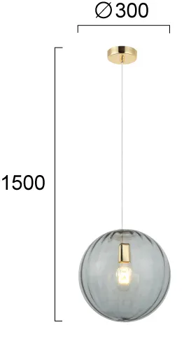 Product image 2 of Hanglamp Rook Diana - goud
