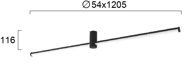 Product image 3 of Plafondlamp Longo - zand zwart - led 