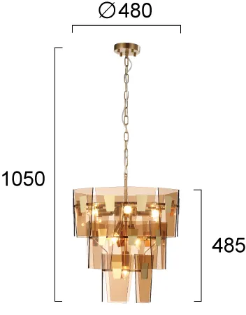 Product image 2 of Suspended Light Amber Isabella