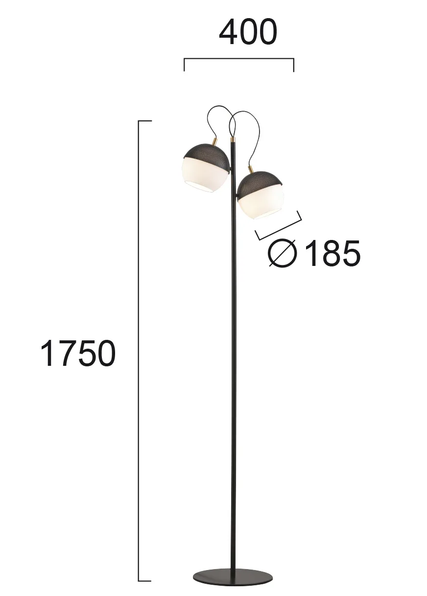 Product image 8 of Vloerlamp Brody - zwart goud