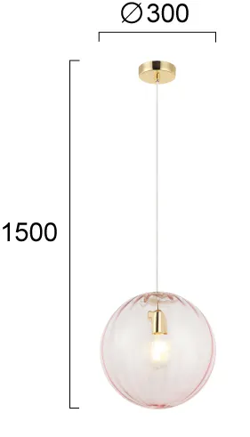 Product image 2 of Hanglamp Roze Diana - goud