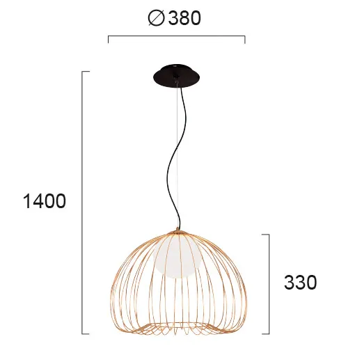 Product image 3 of Hanglamp Levik - Goud - Verguld staal