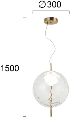 Product image 2 of Hanglamp Helder Diana - goud - led 