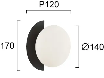 Product image 2 of Wall Lamp  Black Darcy