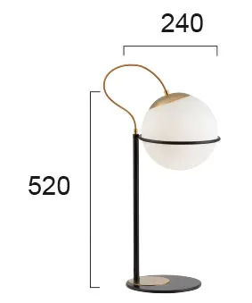 Product image 8 of Tafellamp Ferero - wit goud