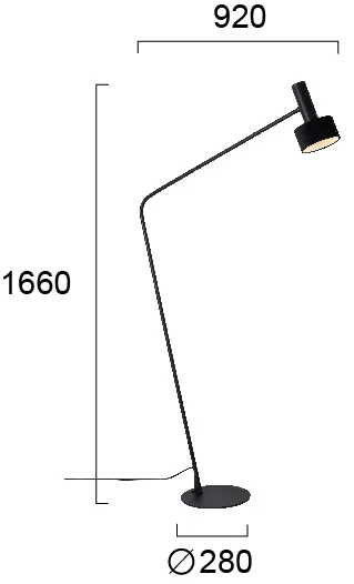 Product image 6 of Vloerlamp Arietta - zwart fluweel - gu10