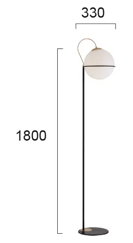 Product image 7 of Vloerlamp Ferero - wit goud