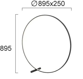 Product image 3 of Vloerlamp Zwart Cirkel - zand zwart - led 