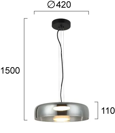 Product image 2 of Hanglamp Rook Simple - zwart - led 