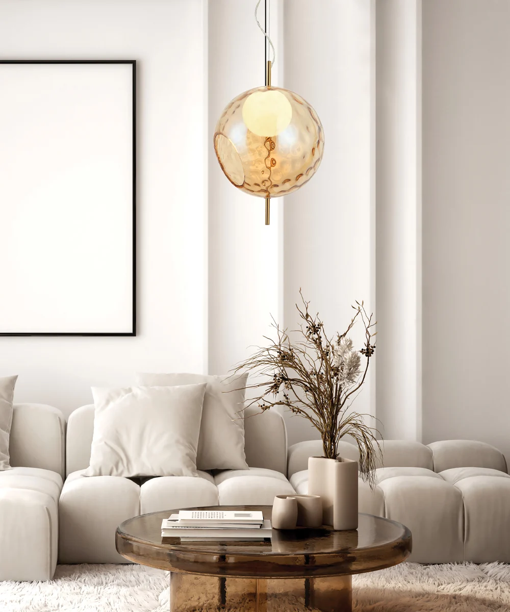 Product image 3 of Hanglamp Amber Diala - champagne - goud - led 