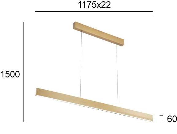 Product image 2 of Hanglamp goud Lee - geborsteld goud - led 