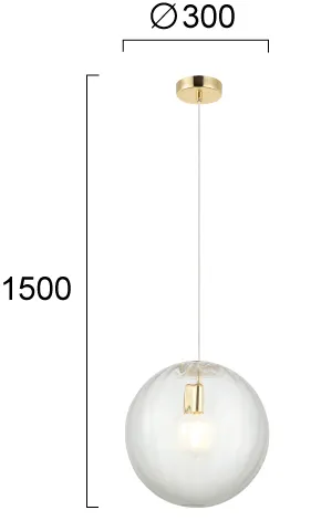 Product image 2 of Hanglamp Clear Diana - helder - goud